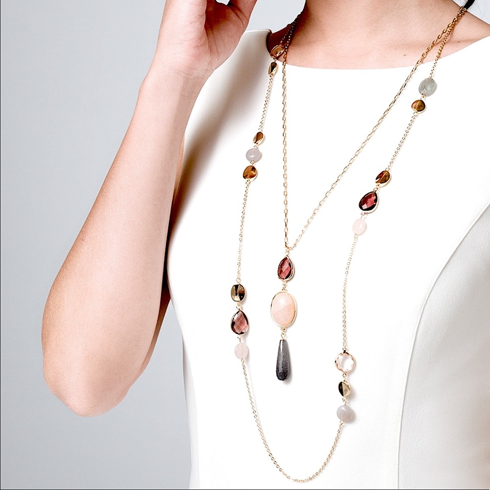 WHBM CONVERTIBLE STATION NECKLACE